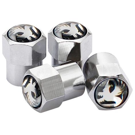 (A-Silver) Bouchons de valve de pneu en alliage, accessoires compatibles avec Vauxhall Logo Corsa Meriva Mokka Antara Maloo VXR8 Adam Opel Meriva Omega (1/5)