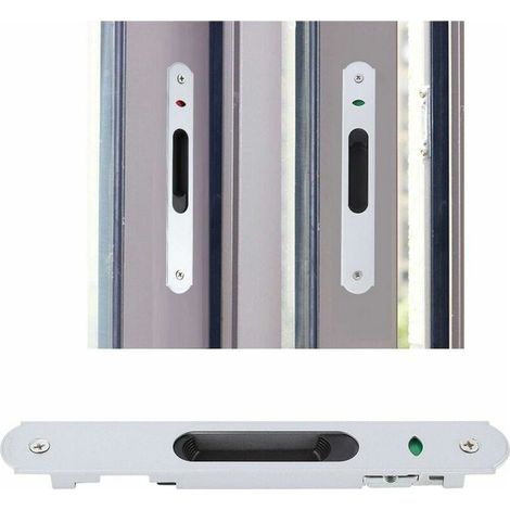 Serrure de porte coulissante en acier inoxydable – Mécanisme crochet unilatéral – Résistance anti-corrosion – Installation rapide (1/2)