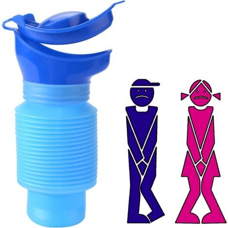 Retractable urinal, portable 750ml urinal for men and women, reusable urine bottle, emergency urinal for children, mobile toilet for camping, car, travel, traffic jams and queues--DTEKGAZ