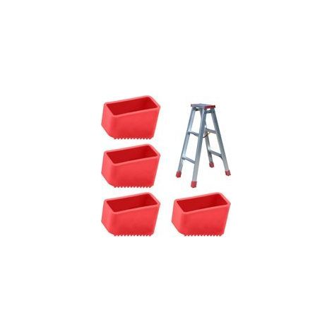 Pièces Couvre Pieds D'échelle, Embout Escabeau de Remplacement Capuchons De Pieds de Rechange Universels, Protections de Patins en Caoutchouc