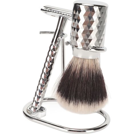 Kit de brosses et porte-tondeuses à barbe manuelles, brosses en alliage et nylon, brosses professionnelles pour tondeuse à barbe. (1/5)