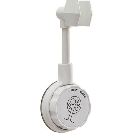 Pommeau de douche à ventouse réglable, support mural pour douchette, pommeau de douche amovible (1/4)