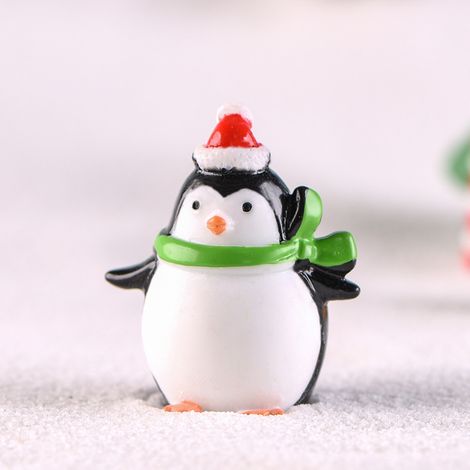 Mini-ensemble de Noël Mini statue de pingouin en résine (1/3)
