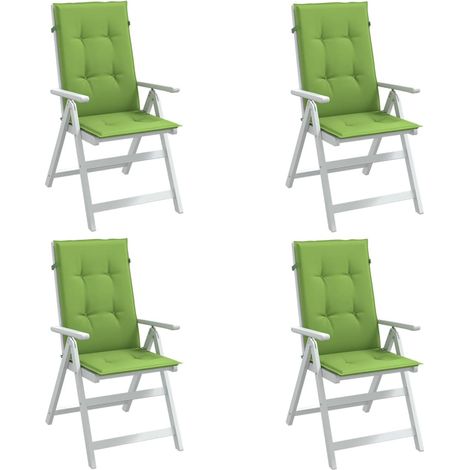 vidaXL Cojines silla respaldo alto 4 uds tela verde melange 120x50x4cm (1/5)