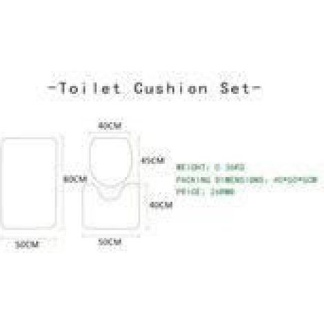 3pcs Tapis de bain - Ensemble de tapis de bain antidérapant comprenant un tapis de bain et un tapis de toilette - rouge (1/2)