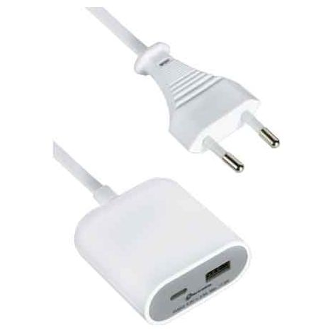ADATTATORE 'GUMMY LINE' 1 Usb + 1 Usb type 'C' - ELECTRALINE