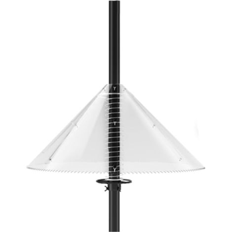 Protection pour mangeoire à oiseaux en polycarbonate avec système à ressort pour nichoir de 04 à 2,5 cm, transparent, robuste, utilisation en extérieur (1/5)