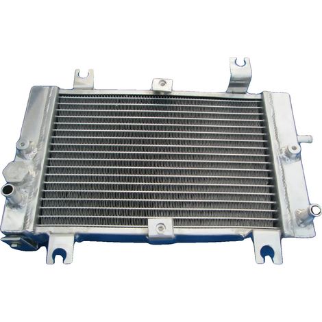 Radiador de aluminio, construcción duradera, rendimiento de refrigeración mejorado, color plata. (1/5)