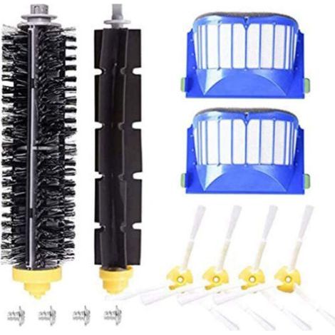 Kit Entretien Roomba 600/500 Series, 3 Filtres + 3 Brosses Latérales + Brosse Rouleau Bristle & Beater, Compatible 610 620 650 655 660 680 595 (1/5)