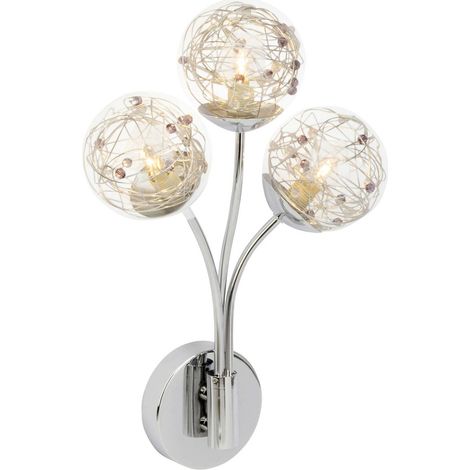 BRILLIANT Lampe Joya Wandleuchte 3flg chrom 3x QT14, G9, 33W, geeignet für Stiftsockellampen (nicht enthalten) Für LED-Leuchtmittel geeignet (1/2)