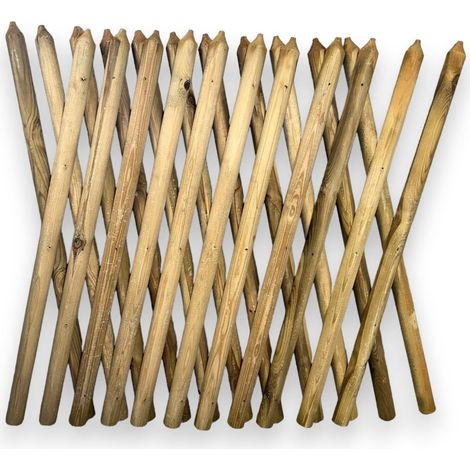Recinzione traliccio estensibile 250 cm max in legno di pino per esterno LASA - 80 cm