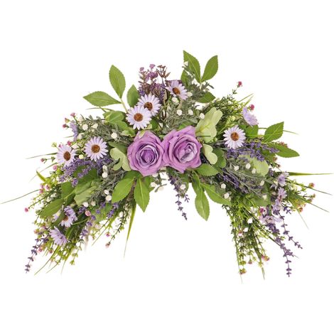 Künstlicher Gänseblümchenkranz für Frühling und Sommer, rustikale Heimdekoration (1/2)