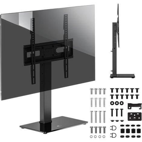 Support TV Universel, pour Meuble RTV, Max. 40 kg, VESA 400 x 400, réglage de la Hauteur et de l'angle, pour TV 32-65" (1/5)