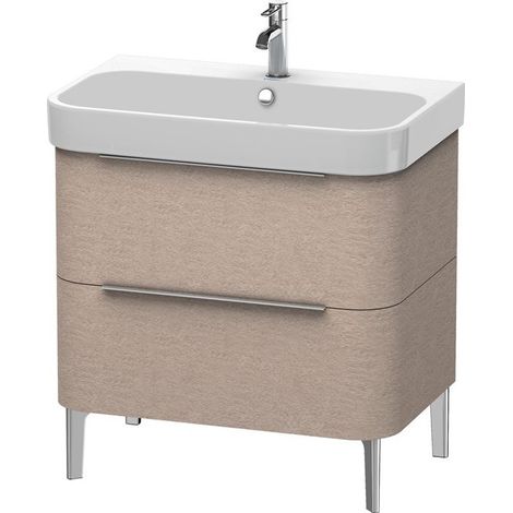 Duravit Happy D.2 Unità Vanity 775mm 6373, 2 cassetti, per Happy D.2, Colore (anteriore/corpo): quercia cashmere impiallacciato in vero legno - H2637301111