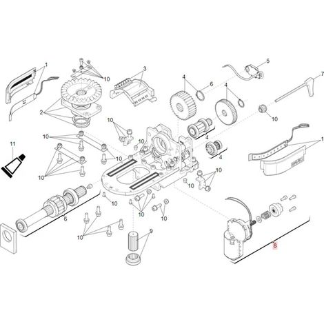 faac pièce détachée groupe moteur s2500i 63003382 (1/3)
