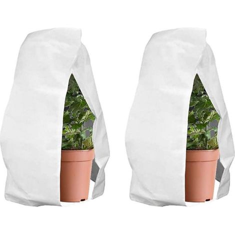 Housses de protection hivernale pour plantes, 2 pièces 80x100cm, respirantes, résistantes à la déchirure (1/5)