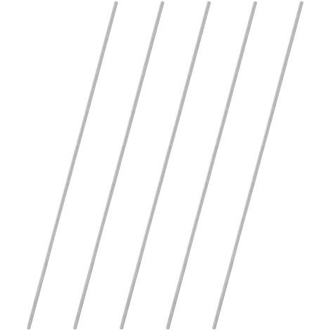 Lot de 5 tiges entièrement filetées, M5 x 400 mm, filetage à droite en acier inoxydable 304, pour boulons d'ancrage/pinces/étriers de fixation de meubles, vis à filetage métrique (1/5)