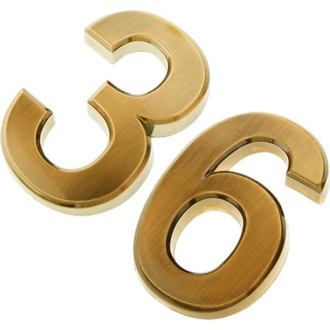 2 pièces Numéro d'adresse de porte d'immeuble Chiffre 3 (1/5)