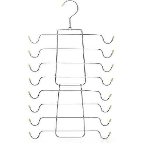 Organisateur de soutien-gorge, débardeur et cintre en métal peu encombrant, support pour débardeur, soutien-gorge, camisoles, foulards ou ceintures, beige (1/5)