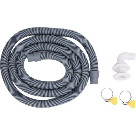 Kit d'installation de la pompe de cale 750 GHPHPh Haute pression 0,75 pouce de diamètre. Tuyau de 6,56 pieds avec un clapet anti-retour d'ajustement à 90 degrés blanc (1/5)