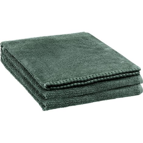 Serviette Drap de Douche 100% Coton Éponge Grain de Riz Fougère 70 x 130 cm - PANGIVO (1/3)