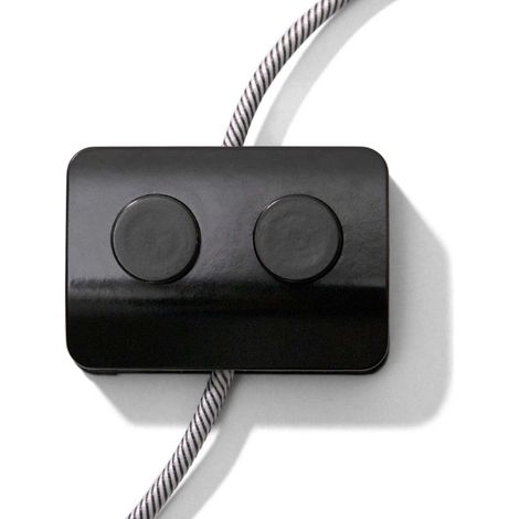 Interruttore Unipolare con doppia accensione a pedale. Design by Achille Castiglioni