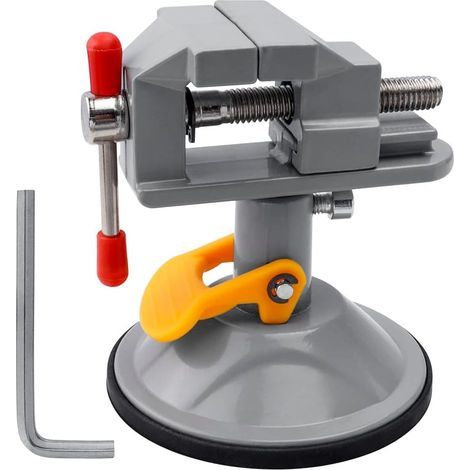 Mini-Tischschraubstock, drehbarer Saugnapfschraubstock, Klemme, Backe, Tischschraubstock, Universal-Klemme aus Aluminiumlegierung für präzise Kleinarbeiten, Reparaturen, Schnitzereien und Heimwerkerpr (1/5)