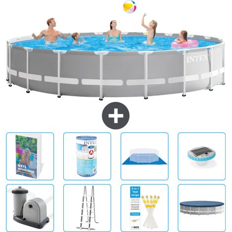 Intex Piscina Prism Frame Rotonda - 610x132 cm - 9-pezzi  S622 (1/4)