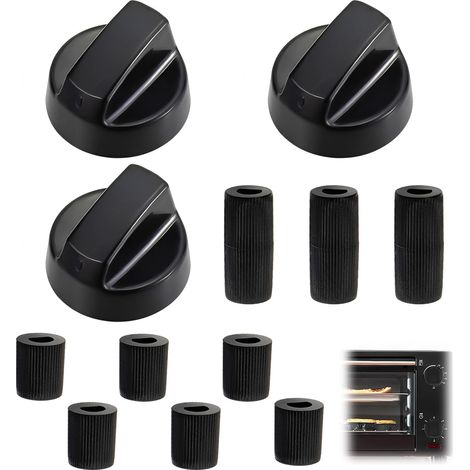 XEPHO Bouton Gazinière Universel 3 Pièces + 9 Adaptateurs En Plastique, Diamètre Intérieur 6Mm Et 8Mm Pour Fours Et Plaques De Cuisson (1/5)