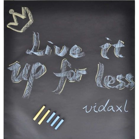 vidaXL Rollo adhesivo de pizarra de pared con tizas 2 uds 0,45 x 2 m (1/2)