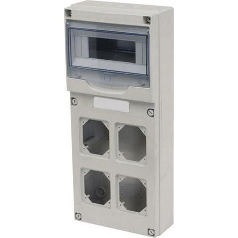 Rosi materiale elettrico panneau à vide 8+2 modules 210x470x105mm gris - rs23810