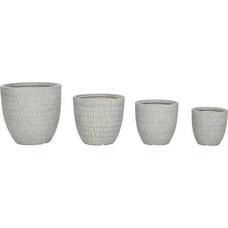 Macetero Set 4 Magnesia 44X44X43 Gris (1/4)