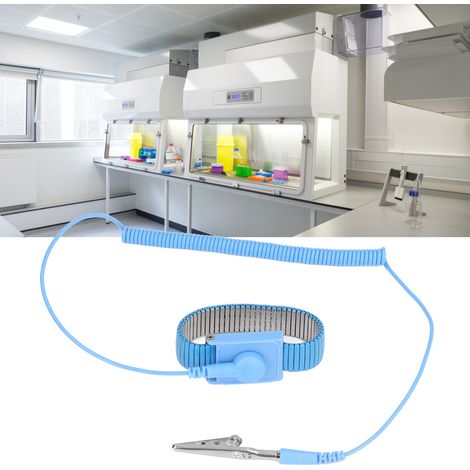 Verstellbares ESD-Antistatik-Metallarmband, Antistatikarmband für Reinraummitarbeiter, antistatisches Metallarmband, Metallarmband, persönlicher Schutz, blaues Armband. (1/5)