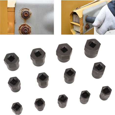 Jeu de 13 extracteurs d'écrous hexagonaux, douilles pour démontage de vis et boulons de 3/8" (1/5)