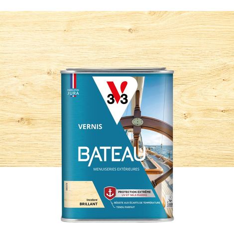 Vernis bois extérieur Incolore brillant - Vernis bateau - Protection extrême UV et sels marins - Résistance aux écarts de températures - 1L (1/4)