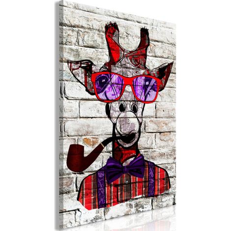 Tableau Imprimé "Hipster Giraffe" 60 x 90 cm (1/2)