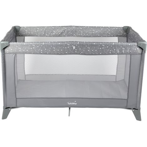 TATAWAY Lettino da Viaggio Happy Star Grigio Pieghevole per Bambini Originale (1/5)