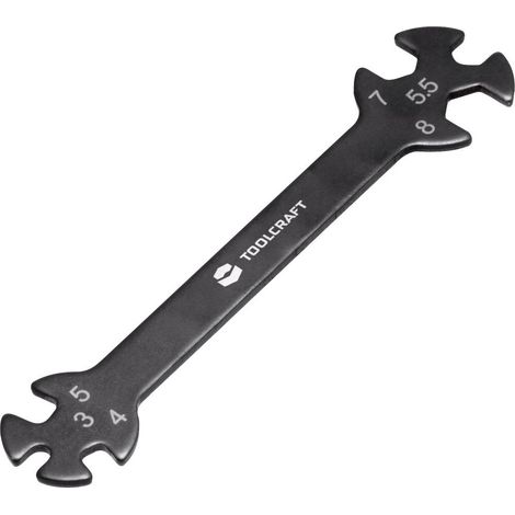 TOOLCRAFT TO-5693100 17 g Chiave poligonale doppia Misura (metrica) 3 - 8 mm (1/3)