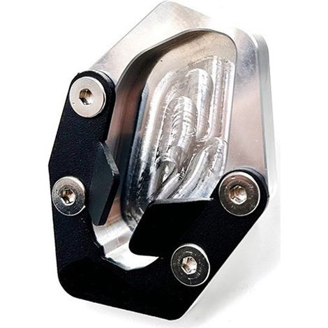 Erhältlich in einer Farbe: Schwarz und Silber. Material: Motorrad-Seitenständer aus Aluminiumlegierung, Seitenständer, vergrößerter Sitz. (1/4)