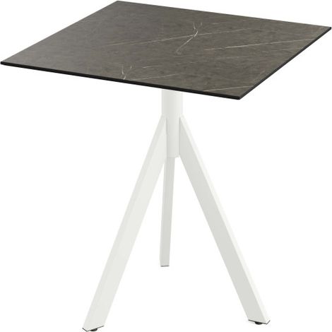 Table de Bistrot Infinity Tripod avec Piètement Blanc et Plateau HPL 70 x 70 cm - Veba (1/4)