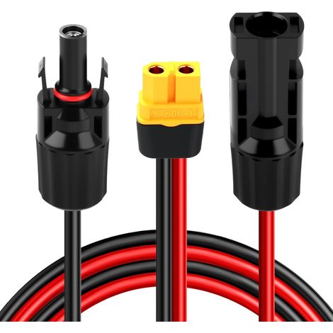 Câble Charge Solaire XT60 pour Générateur solaire DELTA 2 Résistance Extrême Double Gaine PVC Installation Simple Résiste Pluie Gel Universelle Plupart Panneaux Solaires Portables (1/5)