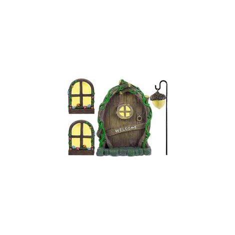 Feengartentor Miniatur-Baumtor-Zubehör Zwergenhaus Baumdekoration Feentüren (Ranke)