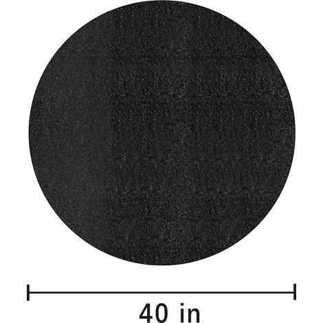 EASYCOMFORT Tapis de feu feu tapis four extérieur brasier tapis isolant noir rond ignifuge rond 40 pouces (1/5)