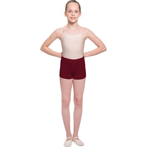 Egina - Jugend-Gymnastikshorts bordeauxrot Egina Gymnastikshorts für Tanz bordeauxrot 134/140 (1/5)