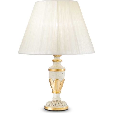 Ideal Lux Firenze - 1 leichte kleine Tischlampe Gold, Elfenbein, E14 (1/2)