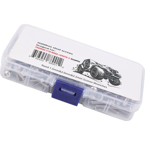 Kit de vis en acier inoxydable pour voiture télécommandée Traxxas Maxx 1/10 (1/5)