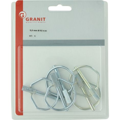 Spilla a scatto zincata con anello 5,5x42mm, 5 pezzi (1/2)