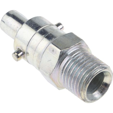 Raccord rapide pneumatique RS PRO, Filetage vers Mâle G 1/4 Mâle 1/4pouces PCL en Acier ( Prix pour 1 ) (1/3)