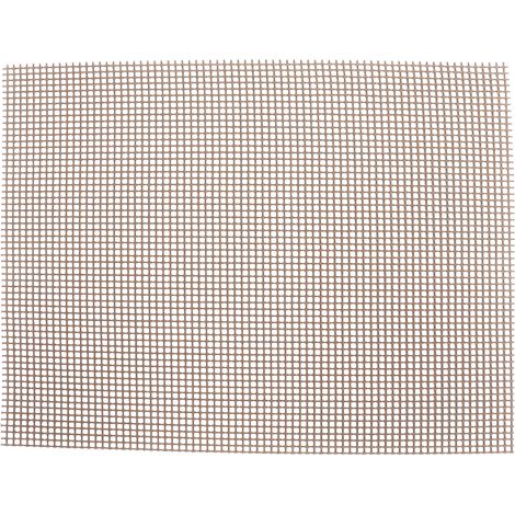 Grille de cuisson antiadhésive alimentaire 30x40cm marron, tapis multifonction pour barbecue extérieur (1/5)