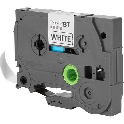 Compatible avec le ruban d'étiquettes laminées noir sur blanc TZe221 PTouch 9 mm BT-221 (1/5)